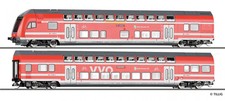 Tillig 01088, 2er Set Doppelstockwagen mit Steuerwagen, VVO, 'S-Bahn Dresden',