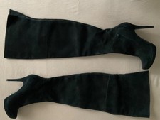 NEU! Schwarze Wildleder Long