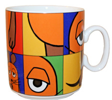 Thomas Porzellan 1 x Henkelbecher Maus (orange)