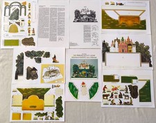 Papierkrippe Weihnachtskrippe Krippenfiguren Pribram Stadtkulisse Böhmen 61 T.