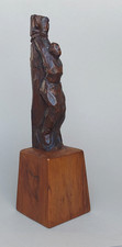 Moderne abstrakte Holz Kunst Skulptur Figur Mann Pfahl gefesselt Jesus Marsyas