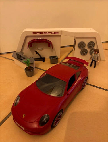 Playmobil porsche auto rot mit - porsche,