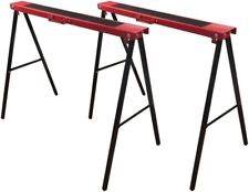 Mannesmann 2x Sägeböcke Arbeitsböcke Stahl max. 200Kg Klappbar Antirutsch Rot
