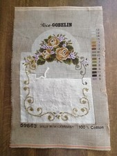 Gobelin Stickbild Stickvorlage teilweise gestickter Stramin OHNE Material 24x33 