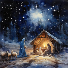 Wandbild Bethlehem Geburt Jesu