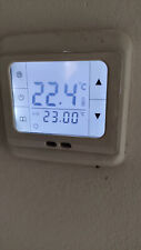 Digital THERMOSTAT RAUMTHERMOSTAT FUßBODENHEIZUNG WANDHEIZUNG LED WEIß 16A