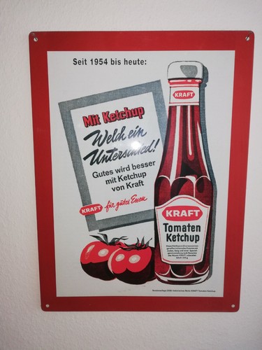 Blechschild kraft ketchup - blechschild,