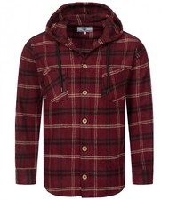 Rock Creek Herren Hemd Flanellhemd Kapuzenjacke Karohemd Holzfällerhemd H-334 