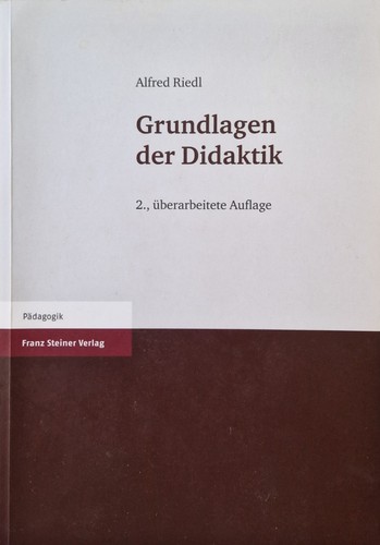 Grundlagen der didaktik von - grundlagen,