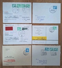 6 x DDR Briefe Frankatur Forst mit Sonderstempel rund um die Eisenbahn Sammlung
