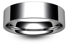 18ct weiß GOLD 3 4 5 6 8mm FLACHGERICHT EINFACHE PASSFORM MITTELSCHWER TRAURING