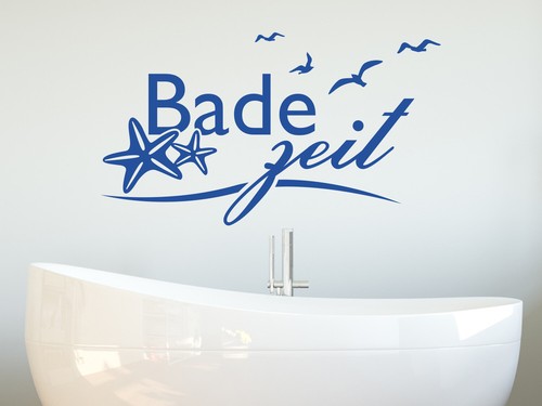 Wandtattoo bade zeit maritim - zeit,