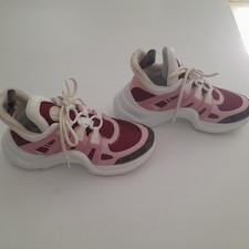 Louis Vuitton Sneakers Damen Gr. 38, weiß-pink