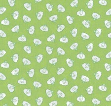 Westfalenstoffe Baumwolle grün weiße Schafe Kinderstoffe Webware