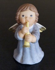 Goebel Porzellan Figur Engel mit Flöte Weihnachtsengel Nina & Marco ca. 9,5 cm