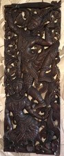 HOLZBILD 3 D HOLZSCHNITZEREIEN THAILAND DECO BILD ECHTES HOLZ Asia  Apsara