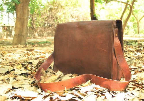 Tasche leder vintage messenger - leder,