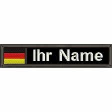 NAMENSSCHILD Wunschtext Name gestickt Aufnäher Biker Patch 12x2,5 cm BRD 