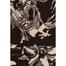 Hans Orlowski Abstrakt In Memoriam postwar signiert Holzschnitt 1963 Probe