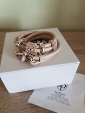 Rebeligion Leder Armband mit 4 Charms / Beads Gr. S