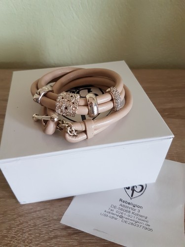 Rebeligion leder armband mit - leder, 4