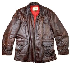 HERCULES Barnstormer  US Vintage Horsehide Aero Piloten Lederjacke Braun 52 L