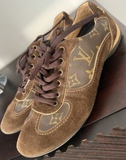 Louis Vuitton Braun Monogramm Canvas Suede Leder Sneakers Gr.38