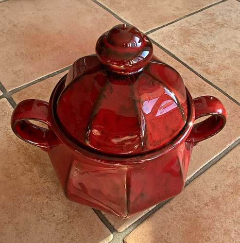 Rote glas schüssel - glas-schüssel, mit