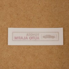 TOYOTA Original Aufkleber Sticker Alarmanlage Security Fenster Scheibe NEU