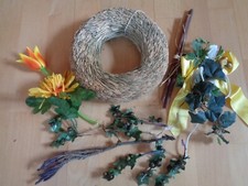 °°°Konvolut 3 Bastelartikel°°°Kornkranz NEU, 1 Weidenkranz, Efeugesteck,13Teile