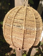 Lampe Drahtgestell mit Garbenstricken gewickelt Shabby Chic Landhaus-Stil