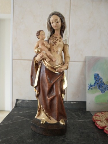 Madonna heiligenfigur holz - madonna,
