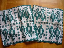 DDR 2 kleine Decken, Weihnachten, Platzset, aus Vlieseline, grün, Räuchermänner 