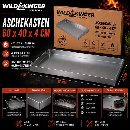 Aschekasten 60x40 cm - 🔥,