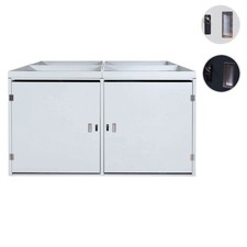 4er-Fahrradgarage mit Pflanzkasten HWC-L56b, abschließbar Stahl 126x220x210cm