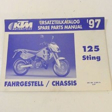 KTM 125 Sting Fahrgestell Ersatzteilkatalog Teilekatalog Handbuch 1997 A8358