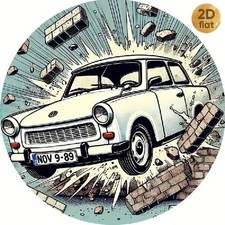 Blechschild rund Trabant