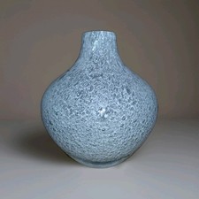 Vase 13cm Weiß m.  Bubbles