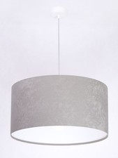 Runde Pendelleuchte Grau Weiß
