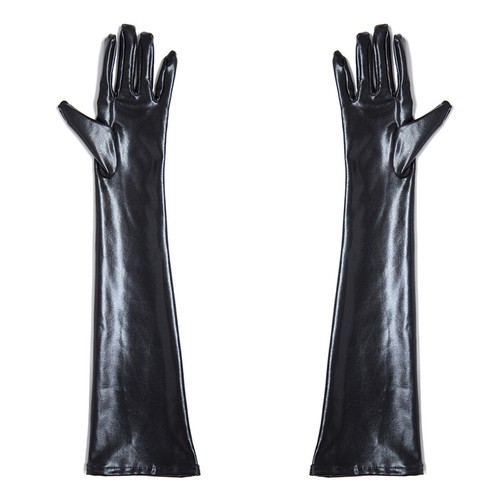Lange handschuhe aus - aus, pu-leder