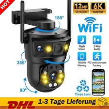 16X Zoom Überwachungskamera Außen 6K 12MP WLAN PTZ WiFi IP Kamera Alert Outdoor