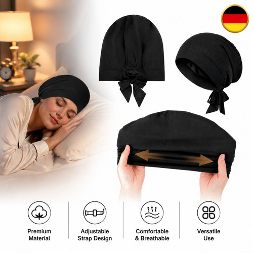 Satin gefütterte schlafhaube - gefütterte,