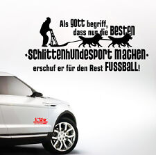 Auto Aufkleber SCHLITTENHUNDESPORT Gott Hundesport Fußball Hund Hunde SIVIWONDER