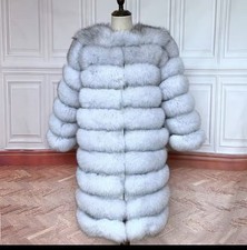 Pelz mantel 4 in 1 weiss fuchs