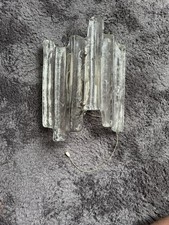 Wandlampe Eislglas 70er Jahre Vintage Fischer Leuchten