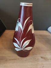 Vase Braun Weiß Höhe 20 cm Verziehrung Porzellan Spechtsbrunn 