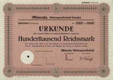 Mimosa AG 1943 Dresden Sachsen Köln Photopapier VEB Zeiss Ikon Hannover 100.000