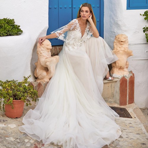 Luftiges spitze brautkleid - luftiges,
