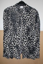 Madeleine Damenbluse aus 100% Viskose Leopar Hemdbluse Gr.44 Damenkleid