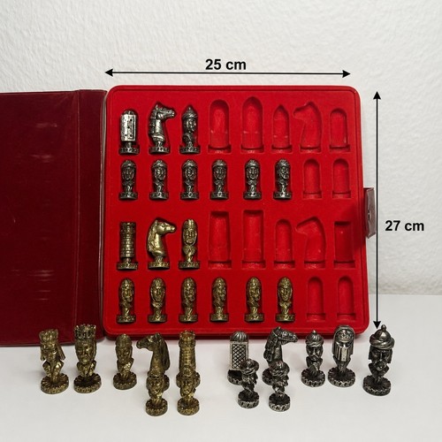 Vintage zinn schachspiel - vintage,